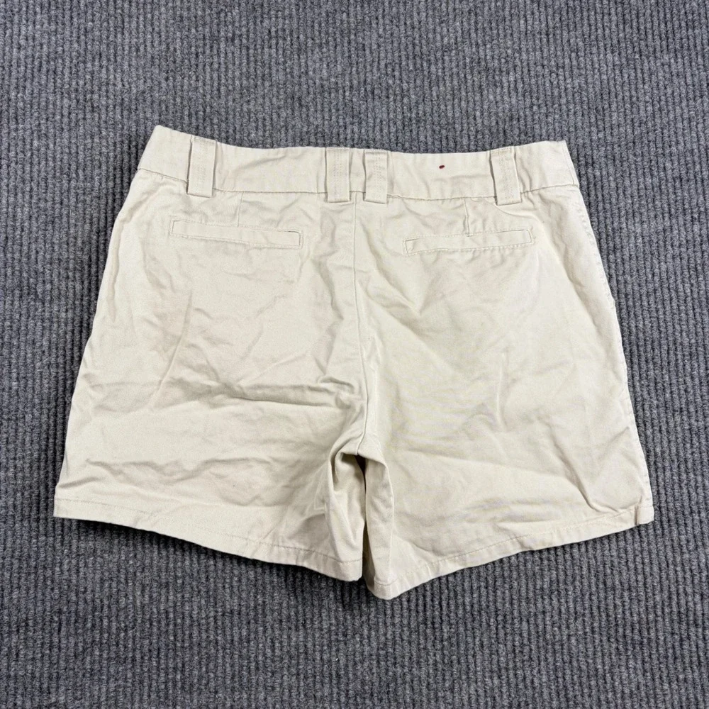 Merona Shorts Womens 6 Khaki Chino‎  Beige Cotton Casual Summer Flat Front